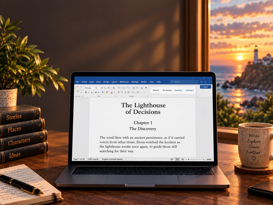 The Lighthouse of Decisions open as an editable manuscript in Word